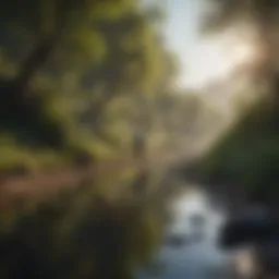 A serene landscape depicting the journey of self-discovery