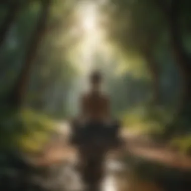 Meditation: A Path to Calmness A person meditating in a peaceful environment