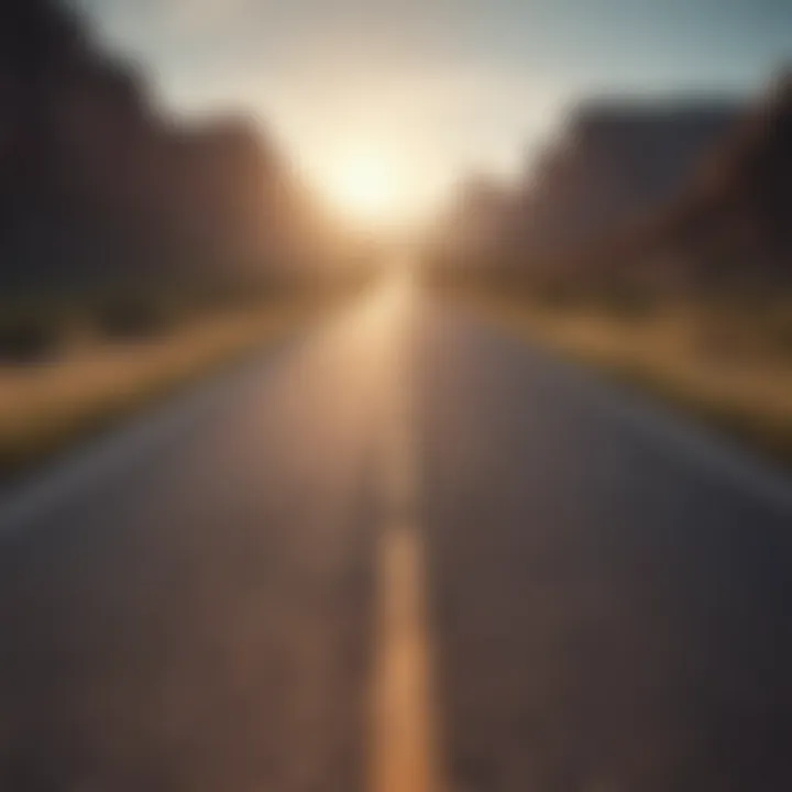 An open road stretching into the horizon, illustrating the journey of self-discovery.