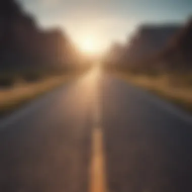Journey of Self-Discovery An open road stretching into the horizon, illustrating the journey of self-discovery.