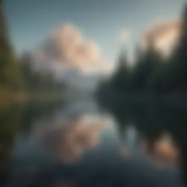Inner Peace and Clarity A serene lake reflecting the sky, symbolizing inner peace and clarity.