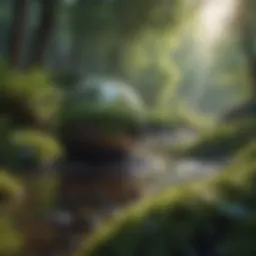 A serene landscape promoting mindfulness and relaxation.
