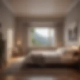A serene bedroom environment promoting sleep hygiene