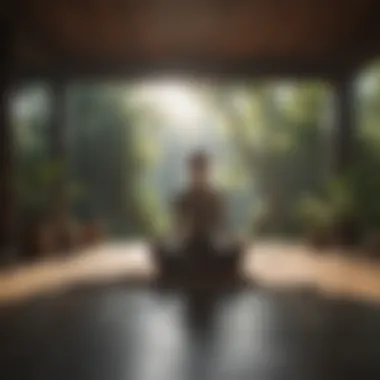 Finding Peace through Meditation A serene meditation space filled with natural light