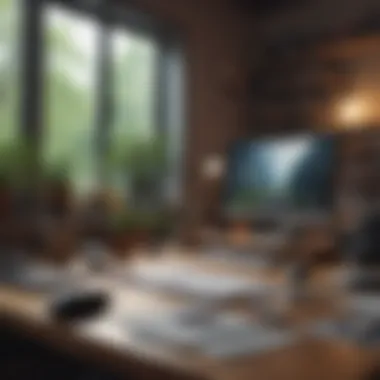 Clarity in Productivity A depiction of a productive workspace free from distractions