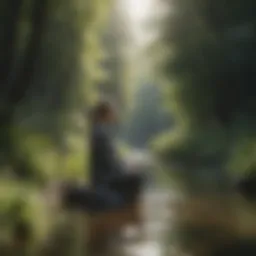 Serene landscape promoting calmness