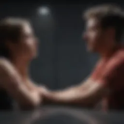 Abstract representation of anxiety in a relationship