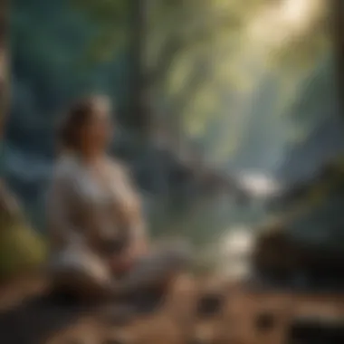 Mindfulness Meditation for Anxiety Relief An individual practicing mindfulness meditation in a peaceful setting