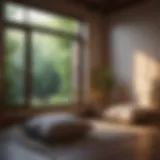 A tranquil space for meditation with soft lighting and cushions