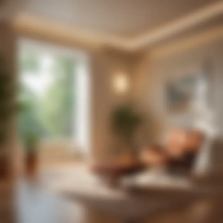 A tranquil therapy room with comfortable seating and soft lighting.