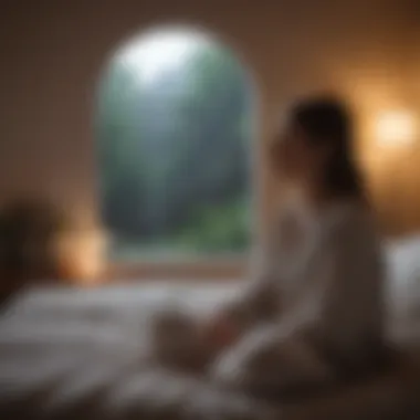 Harnessing Meditation for Sleep Enhancement User engaged in a guided meditation session.