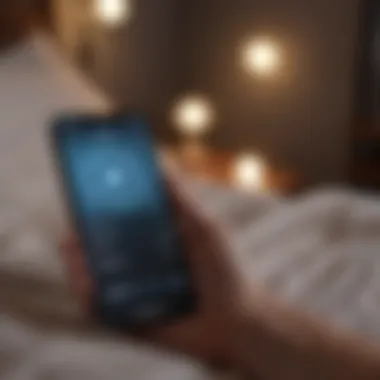 Navigating Sleep Apps for Better Rest A smartphone displaying a sleep app interface.