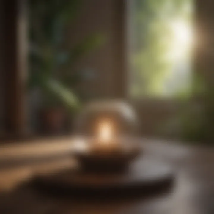 A tranquil setting with soft lighting conducive to relaxation.