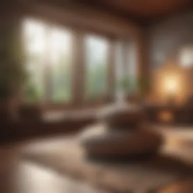 Comfortable Meditation Setup Cozy indoor space with meditation cushions