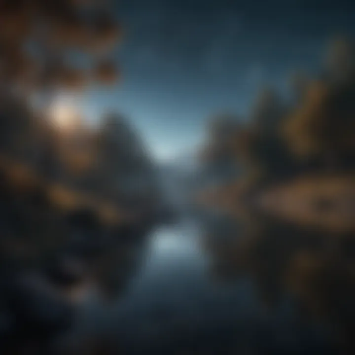 A serene night landscape promoting calmness