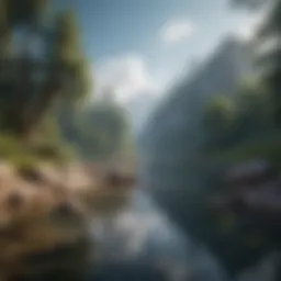 Calming landscape promoting relaxation