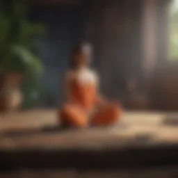 Meditation concept with calming elements