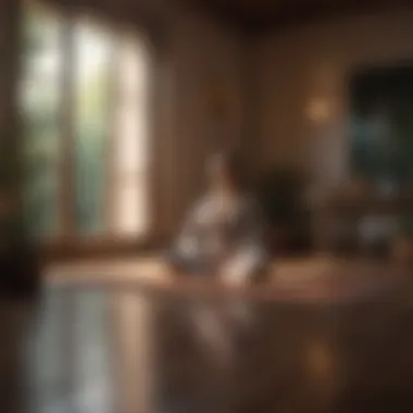 Meditation for Self-Esteem Enhancement A serene meditation space with calming elements