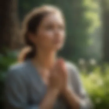 Embracing Mindfulness for Self-Worth Mindfulness practice in a tranquil outdoor setting