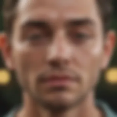 Inner Peace and Focus Close-up of a calm face during meditation