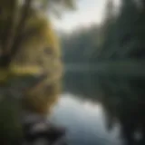 Serene landscape with a tranquil lake