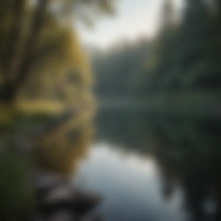 Serene landscape with a tranquil lake