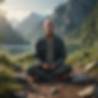 Mindfulness in the Great Outdoors Calm individual practicing mindfulness outdoors