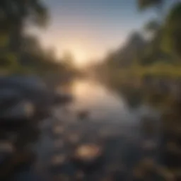 A serene landscape promoting mental clarity