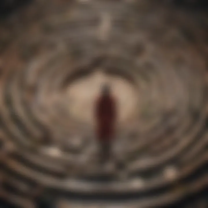 An intricate labyrinth representing the complexities of narcissistic relationships