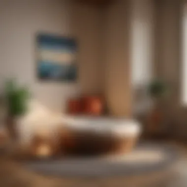 A Tranquil Meditation Corner A serene meditation corner with cushions and soft lighting