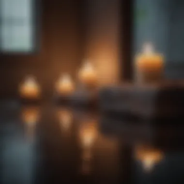 Calming Atmosphere with Soft Lighting Soft lighting and candles for a calming atmosphere