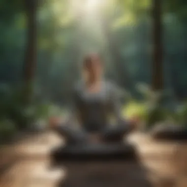 Mindfulness Through Meditation Serene meditation environment promoting mindfulness