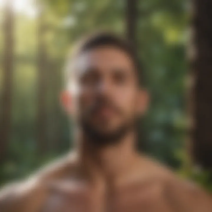 Person reflecting on positive thoughts