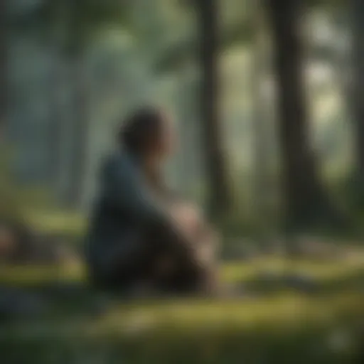 A serene landscape promoting mindfulness