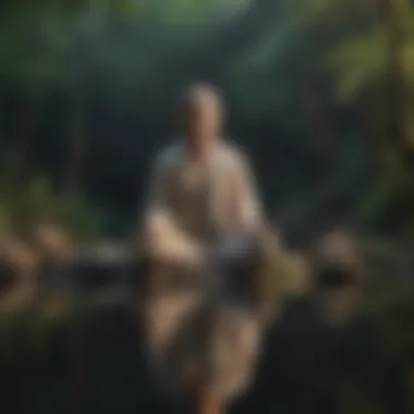 Mindfulness Through Meditation A person meditating in a tranquil environment