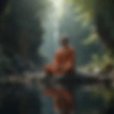 Embarking on Inner Journeys Person practicing deep meditation in a peaceful environment