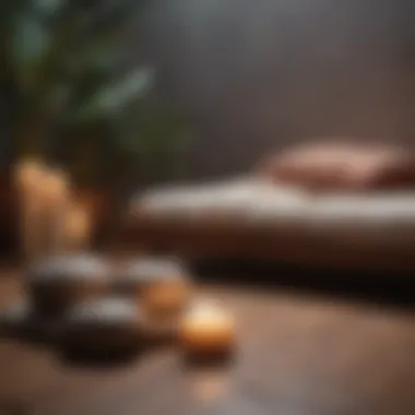 Serene Meditation Corner Meditative space with cushions and candles