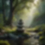 Tranquil nature scene for meditation