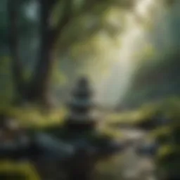 Tranquil nature scene for meditation