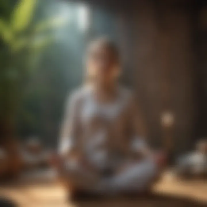 An illustration of different meditation techniques
