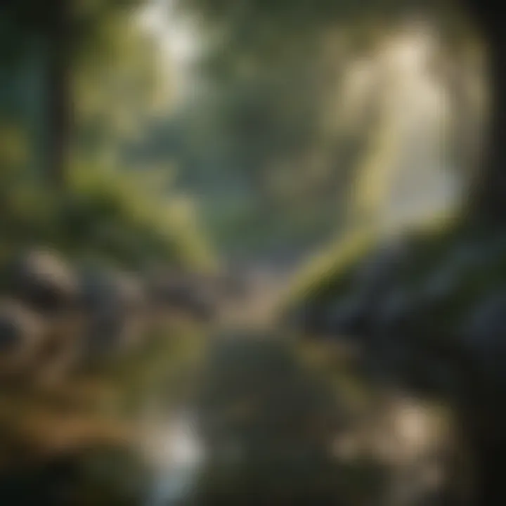 A serene landscape illustrating tranquility