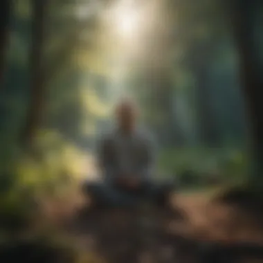 Meditation in Nature A person meditating in a peaceful setting