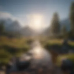 A serene landscape symbolizing tranquility and emotional upliftment
