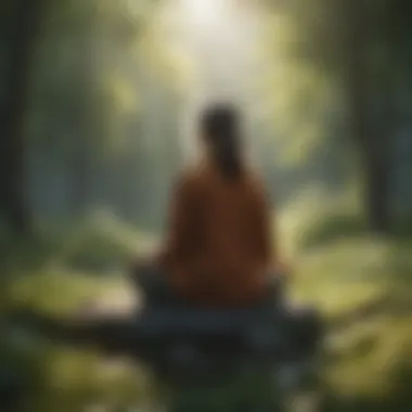 Embracing Mindfulness in Nature A serene landscape promoting mindfulness