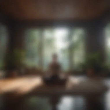 Creating a Space for Meditation A calm scene with meditation elements
