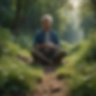 Cultivating Mindfulness in Nature A serene landscape promoting mindfulness