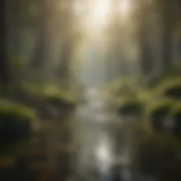 A serene landscape with calming colors