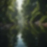 Calm landscape with serene water and lush greenery