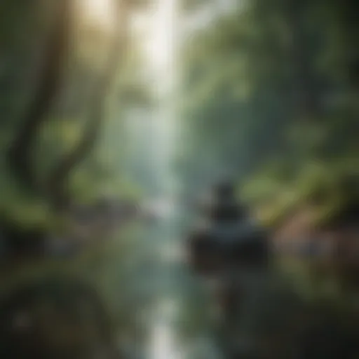 A serene landscape with calming colors representing tranquility
