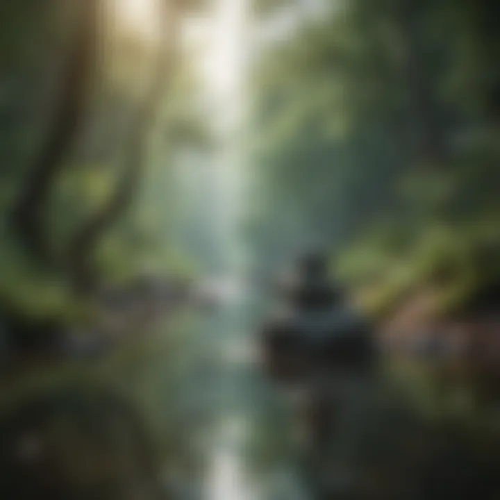 A serene landscape with calming colors representing tranquility